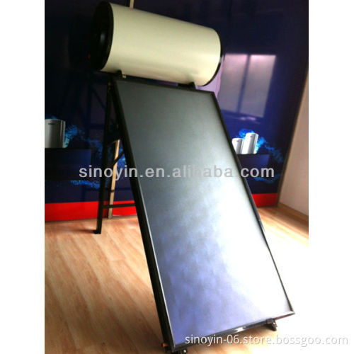split pressure solar water heater with flat panel solar collector
